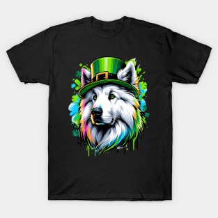 Maremma Sheepdog Sports Leprechaun Hat for St Patrick's Day T-Shirt